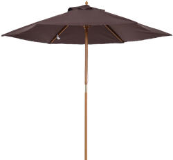 Outsunny Umbrelă de Soare pentru Grădină, Structură din Lemn, Φ250 cm, Ideală pentru Exterior | Aosom Romania (01-0582)