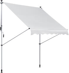 Outsunny Copertina Manuală Retractabilă pentru Protecție Solară, Ușor de Utilizat, Alb, 200x150 cm | Aosom Romania (840-182WT)