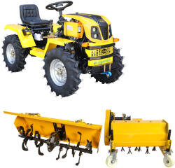 ProGarden Minitractor ProGARDEN Campo T12 V25.1 4x4 12CP diesel hidraulica fata-spate roti 6.00-12 Freza tractata 15/20cm transmisie 12-14 40 zale Tocator vegetatie TV600 (4560000104/5) - motosape-motocoase