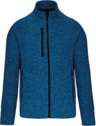 Kariban Férfi poliészter cipzáras dzseki, Kariban KA9106, Light Royal Blue Mélange-S (ka9106lrom-s)