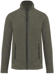 Kariban Női MAUREEN cipzáras polár pulóver, Kariban KA907, Green Marble Heather-M (ka907gmh-m)