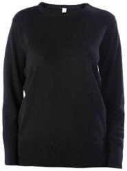 Kariban Női környakas testhezálló pulóver, Kariban KA968, Black-S (ka968bl-s)