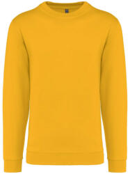 Kariban Uniszex kereknyakú pulóver, Kariban KA474, Yellow-XS (ka474ye-xs)