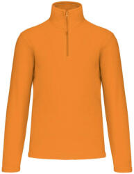 Kariban Uniszex galléros, 1/4 cipzáras mikropolár pulóver, Kariban KA912, Orange-4XL (ka912or-4xl)