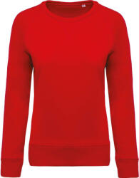 Kariban Női raglános organikus környakas pulóver, Kariban KA481, Red-2XL (ka481re-2xl)