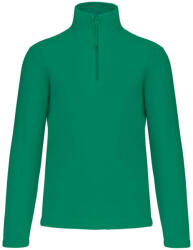 Kariban Uniszex galléros, 1/4 cipzáras mikropolár pulóver, Kariban KA912, Kelly Green-XL (ka912kl-xl)