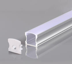 Optonica Alumínium profil LED szalaghoz, szürke/fehér fedő, Optonica, 5175 (5175)
