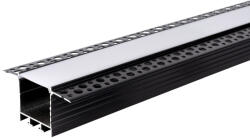 Optonica Alumínium profil LED szalaghoz 71, 5*35mm, fekete/fehér fedő, Optonica, 5125 (5125)