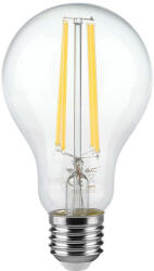 V-TAC LED izzó átlátszó filament E27, 12w, 3000K, meleg fehér, 1521lm, 300°, CRI>80, V-TAC, 217458 (217458)