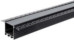 Optonica Alumínium profil LED szalaghoz 71, 5*35mm, fekete/fekete fedő, Optonica, 5124 (5124)