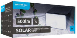Modee LED szolár napelemes reflektor, 6500K, 500lm, ABS-polipropilén, IP44, mozgásérzékelő szenzor, Modee, ML-WS139 (ML-WS139)