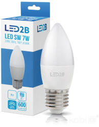 Kobi LED izzó SW 7W E27 6000K LED2B, 6500K, hideg fehér, 600lm, CRI≥80, KOBI-001303 (KOBI-001303)