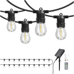 Kobi Napelemes GARLAND LED fényfüzér STARLIGHT NEO 20m 20x0.042W E27 LED2B, 1W, 2700K, meleg fehér, CRI≥80, IP54, KOBI-004523 (KOBI-004523)