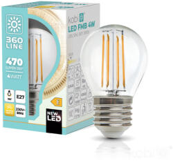Kobi LED izzószálas hatású izzó FMB E27 4W 3000K Kobi 360 Line, meleg fehér, 470lm, CRI≥80, KOBI-001146 (KOBI-001146)