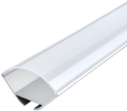 Optonica Alumínium profil LED szalaghoz, szürke/fehér fedő, Optonica, 5110 (5110)