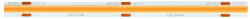 LED Line LED szalag, COB, 1600 LED, 24 V DC, 8 W/m, IP20, meleg fehér, 5 év garancia, 8W, 3000K, CRI≥90, 24V, LED line, LL-210912 (LL-210912)