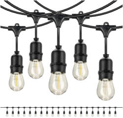 Kobi Garland BAJA LED fényfüzér szett 20x1W 20m E27 Kobi Design, 2700K, meleg fehér, 500lm, CRI≥80, IP44, KOBI-002221 (KOBI-002221)