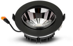 V-TAC Süllyeszthető COB LED mélysugárzó lámpa PRO, 20w, 6400K, hideg fehér, 1780lm, 120°, fekete, CRI>80, V-TAC, 2120056 (2120056)
