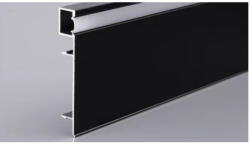 Optonica Alumínium padlóprofil, fekete szín, fekete/fehér fedő, Optonica, 15120 (15120)