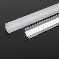 V-TAC LED szalag profil, ezüst/fehér fedő, 2000mm, V-TAC, 10322 (10322)