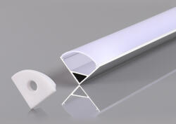 Optonica Alumínium profil LED szalaghoz, szürke/fehér fedő, Optonica, 5150 (5150)
