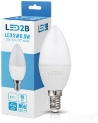 Kobi LED izzó SW E14 6500K LED2B, 9W, hideg fehér, 806lm, CRI≥80, KOBI-001300 (KOBI-001300)