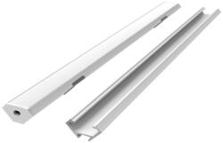 Ledline PRIME sarok alumínium LED profil szett, 3m, fehér, opál fedlappal, LED line, LL-218093 (LL-218093)