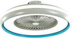 V-TAC VT-5022 45 W-os ventilátor mennyezeti lámpával és RF vezérléssel Cct: 3 az 1-ben - AC motor - kék gyűrű (217934)