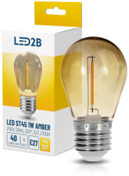 Kobi LED izzó ST45 1W E27 2700K abmer LED2B, meleg fehér, 40lm, CRI≥80, KOBI-004609 (KOBI-004609)