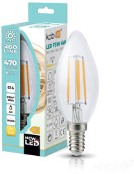 Kobi LED izzószálas hatású izzó FSW E14 4W 3000K Kobi 360 Line, meleg fehér, 470lm, CRI≥80, KOBI-001149 (KOBI-001149)