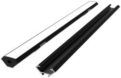 Ledline PRIME sarokba illeszthető LED profil szett fekete - opál fedlappal, rögzítőkkel és végzárókkal, LED line, LL-203662 (LL-203662)