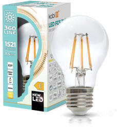Kobi LED izzószálas hatású izzó FGS 11.5W E27 3000K Kobi 360 Line, 12W, meleg fehér, 1521lm, CRI≥80, KOBI-001136 (KOBI-001136)