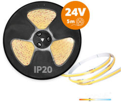 Kobi LED szalag TRAMO 320 COB 5m 6500K 24V IP20 Kobi Prémium, 10W, hideg fehér, 525lm, CRI≥90, szabályozható, KOBI-004620 (KOBI-004620)
