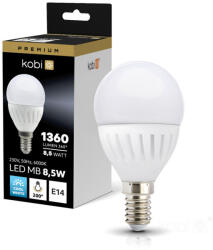 Kobi LED izzó MB E14 6000K Kobi Prémium, 8, 5W, hideg fehér, 1360lm, CRI≥80, KOBI-004457 (KOBI-004457)