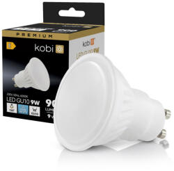 Kobi LED izzó GU10 9W 6000K Kobi Prémium, hideg fehér, 900lm, CRI≥80, szabályozható, KOBI-001237 (KOBI-001237)