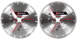 Einhell Set 2 discuri diamantate de taiere continua/segmentata EINHELL KWB, 230 x 22.2 x 2.6-3.3 mm, 8500 rpm, taiere uscata (49797605) Disc de taiere