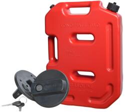 EMD4X4 Pachet Suport și Canistră de 10L, 34.5 x 10.5 x 47.1 cm, din plastic cu supapă de aerisire și furtun flexibil de turnare inclus, roșu, Emd4x4