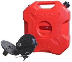 EMD4X4 Pachet Suport și Canistră de 15L, 37 x 15 x 40 cm, din plastic cu supapă de aerisire și furtun flexibil de turnare inclus, roșu, Emd4x4