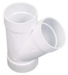  Központi porszívó 45°-os dupla ág idom, fehér