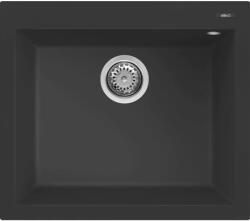 Elleci Quadro 105 Granitek mosogatótálca 57x50 cm, 1 medencés, Nero G40 (LGQ10540)