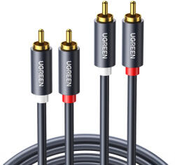 UGREEN kábel 2RCA (Cinch) 2RCA (Cinch) 1, 5 m (fekete) (10517) - scom