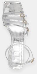 Souliers Martinez сандали със скосена пларформа кожени EDEN (EDEN.SILVER)