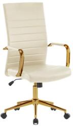  Irodai forgószék, textilbőr borítás, krómozott arany lábkereszt, Golden 6 , bézs (BBSZV448) - papirdepo