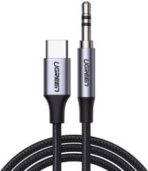 UGREEN CM450 USB-C 3, 5 mm-es mini jack 3, 5 mm-es AUX kábel, 1 m (fekete) (20192) - scom