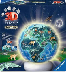 Ravensburger 3D пъзел Ravensburger от 72 части - Земята нощем (със светлина) (12008055)