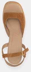 Souliers Martinez сандали с дебел ток от велур GRACIA (GRACIA.BROWN)