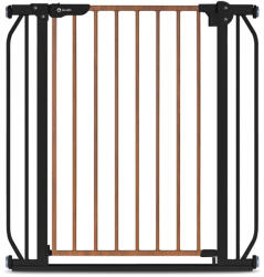 Lionelo ajtórács fém Truus 75-105 cm fekete-fa-natural - babamarket