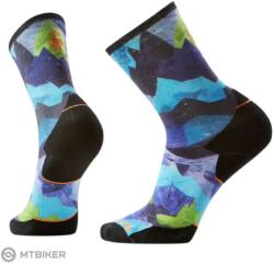 Smartwool Trail Run Summit Sector Print Crew zokni, nightfall blue (M)