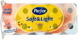 Perfex Soft&Light Big Roll WC papír Barack - 3 rétegű, 10 tekercs