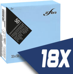 INFIBRA szalvéta 33x33cm világoskék 2 rétegű 50 lap/csomag (18 csomag) (I0302-KARTON)